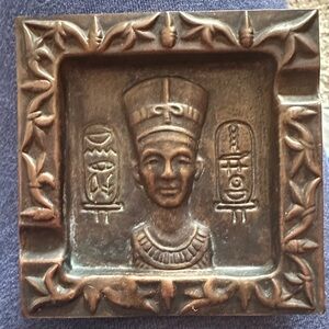 Vintage Egyptian Style Bronze Plaque
